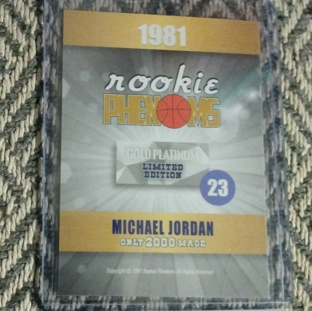 1981 MICHAEL JORDAN Limited Edition Novelty Basketball College Rookie Card